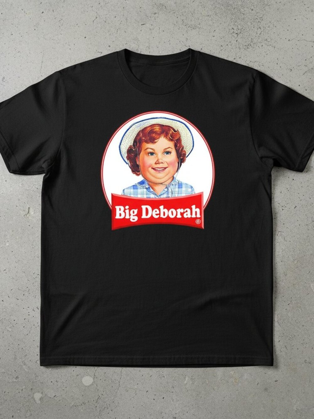 Big Deborah Funny Graphic T-Shirt | Retro Snack Parody Tee | Vintage Humor Shirt